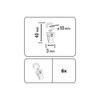 GARDINIA Hooks with Clip for Curtain Rings Diameter 28 mm,
