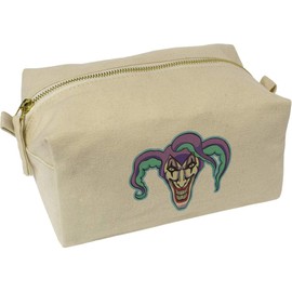'Crazy Jester' Canvas Wash Bag/Makeup Case (CS00043675)