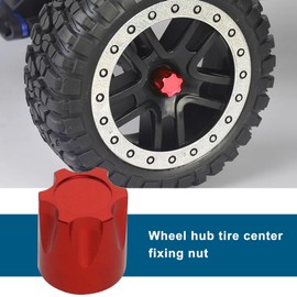 EMSea Set of 4 RC Rim Nuts Metal Wheel Nuts M4 Nut for 1/10 RC Tracked Vehicle TRX4 Axial SCX10 90046 D90 MST Red
