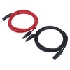 2pcs 12AWG 4mm² Solar Panel Extension Cable Black Red Solar