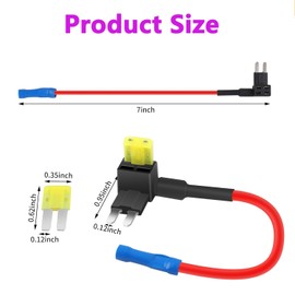 10 Pack Micro 2 Fuse TAP 12V Car Add a Circuit ATR Blade Fuse Adapter with 20A Fuse Micro II Fuse Holder Add On Dual Circuit Adapter for Cars Trucks Boats (50058R),Blue, Red, Black, Yellow