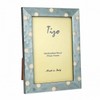 Tizo 4" X 6" Blue Polka Dot Wood Frame, Made