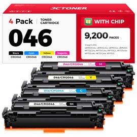046 Toner Cartridge Set 4-Pack MF733Cdw Toner Replacement for Canon 046 CRG-046 046H Compatible with Canon Color imageCLASS MF733Cdw MF731Cdw MF735Cdw LBP654Cdw Printer Ink (Black Cyan Yellow Magenta)