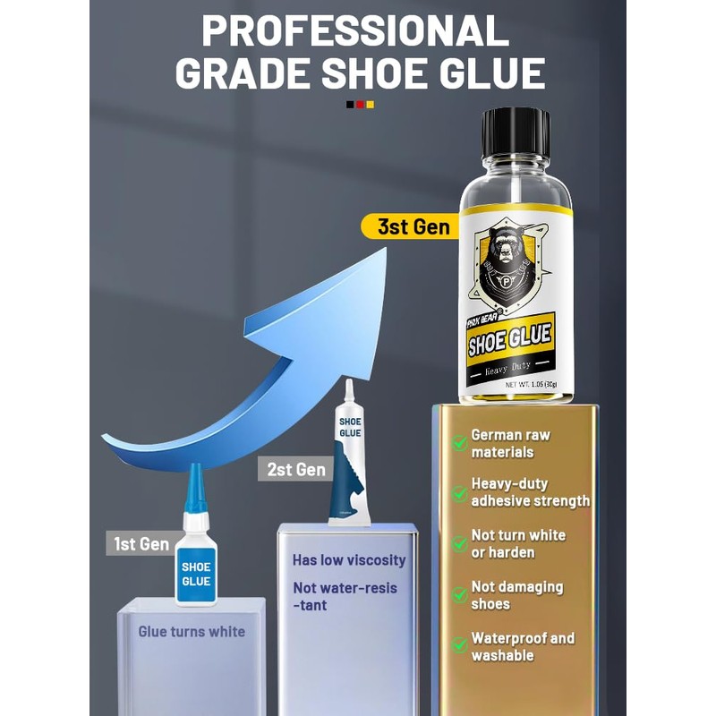 PHIXBEAR Professional Waterproof Shoe Repair Adhesive: Strongly Fixes Cracks and