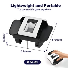 Herboom Automatic Cards Shuffler for 1-2 Deck, Rechargeable Card Shuffling Machine with Auto & Manual Mode, Low Noise, Portable Card Shuffler for Poker, UNO, Blackjoke, Mahjong, Phase 10 & More