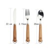 LAGUIOLE - Set of 3 Picnic Cutlery - Beech Wood