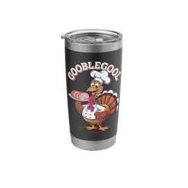 Gobblegool Turkey Feast Meal Dinner Chef Funny Thanksgiving Stainless Steel Insulated Tumbler