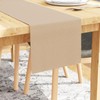 Encasa Table Runner for 8 Seat Dining Room, Solid Beige,