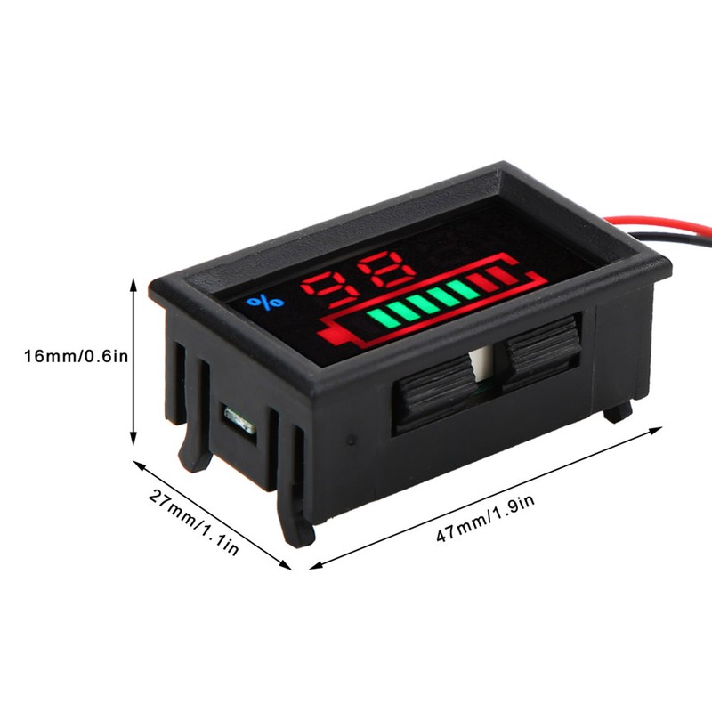 YB27VE Electric Car Digital LED Voltage and Electricity Dual Meters