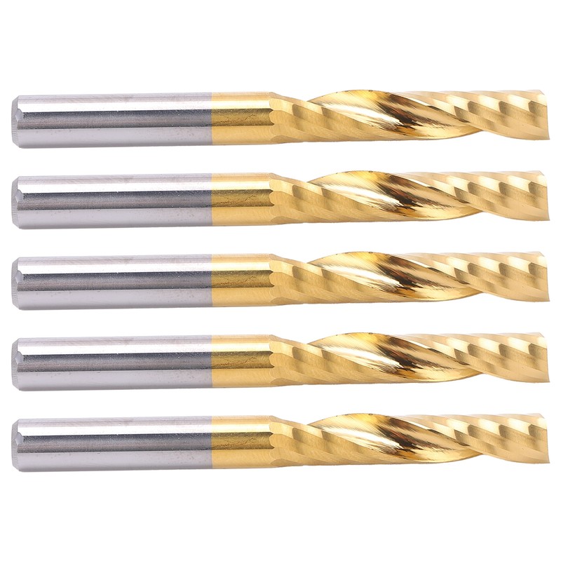 5pcs Spiral Router Bit High Speed Steel Milling Cutter CNC