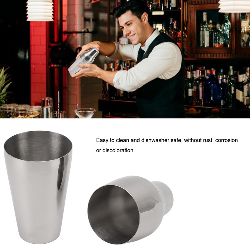 Stainless Steel Drink Shaker French Style 2 Section Martini Mixer