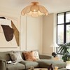 Haolaike Boho 20 Inch Rattan Flush Mount Ceiling Light Flower