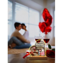 APODESS LED Penguin Night Light When Penguins Find Your Partner Gift Everything Is Love Lamp Couple Gifts Sweet Gifts for Partner Men Anniversary Christmas Valentine's Day Wedding Anniversary