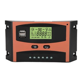 AMONIDA Controlador de Carga Solar MPPT, Regulador Inteligente de la Batería del Panel Solar de 12V/24V, del Panel Solar MPPT, Controlador de Batería Automático de la Pantalla (40A), 4hkgmevowx-02