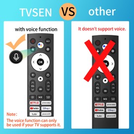 Replacement Remote Control for Hisense Smart Google TV，for Hisense Android/Google Smart TV Remote，with Voice Function