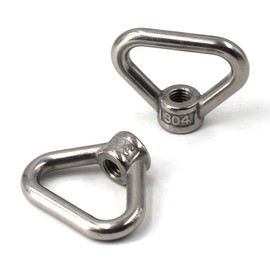 304 Stainless Steel Eye Nut M12 Triangle Ring Shape Lifting Eye Nut Set Threaded Nut Fastener 4PCS