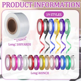 Ribbonlic 2025 Graduation Candy Lei Making Kit Plastic Lei Bags for Graduate Party Include 2.76 Inch x 200yd Poly Tubing 19 Rolls Ribbon Graduat Bags Art Crafts for Graduation Party Supplies