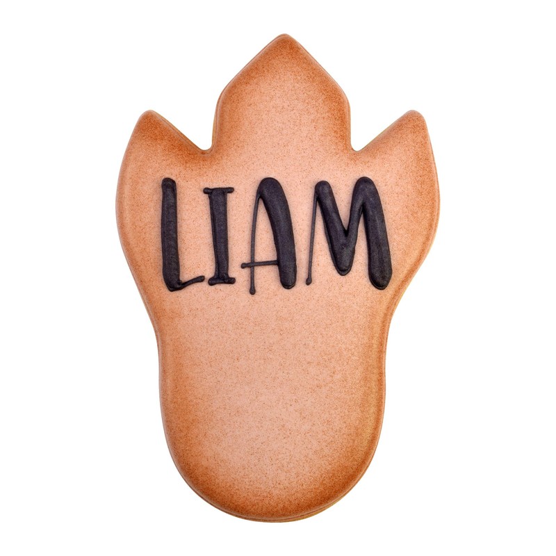 R&M Dinosaur Foot 4" Tinplated Cookie Cutter, Silver