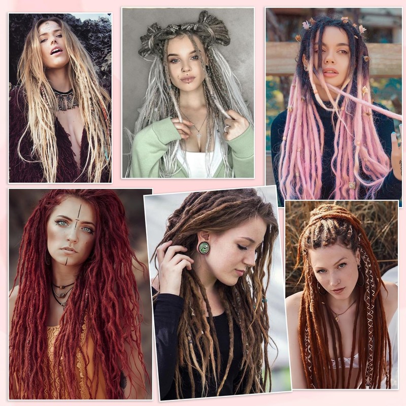 36 Inch Dreadlock Extensions Thin 0.6cm Synthetic Dreadlock Extensions 10