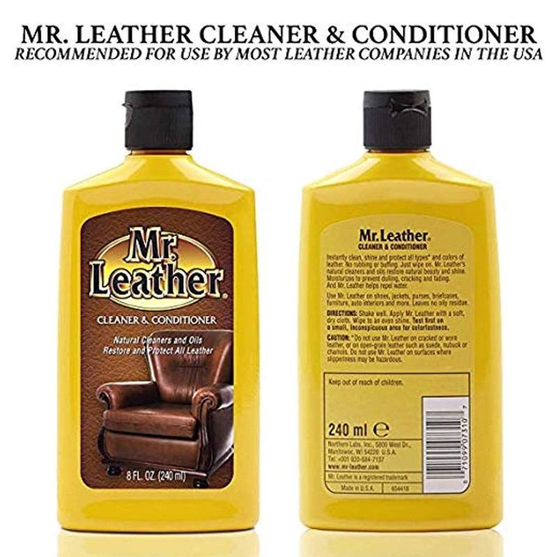 MR. LEATHER Leather Cleaner & Conditioner for Automotive, Upholstery, Leather