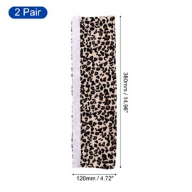 uxcell 4Pcs Refrigerator Door Handle Covers Velvet Cloth Decor Protectors Keep Your Kitchen Appliance Clean Fit for Fridge, Oven, Dishwasher, Leopard Print