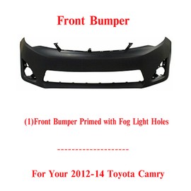 US AUTO PARTS PLUS New Front Bumper Primed For 2012-2014 Toyota Camry Direct Replacement TO1000378 5211906974