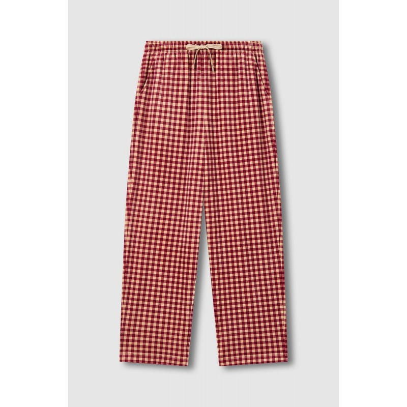 JAJU [JAJU/자주] 여 밍크 플리스 파자마 팬츠_라이트 레드 [JAJU] Women’s