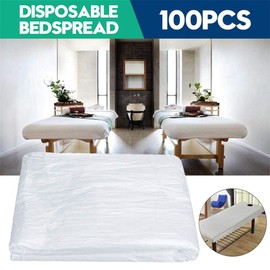 Insuwun 100 sábanas desechables para mesa de masaje, impermeable, para masajes, depilación facial y tratamientos corporales, perfectas para salones de belleza profesionales, clubes de spa, clubes de masaje (89,9 x 180 cm)