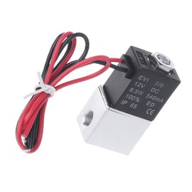 Joywayus 1/4" 12V DC 2 Way Pneumatic Aluminum Electric Solenoid Valve 2V025-08 Normally Closed Fast Response for Air Gas Water N/C