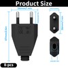8 pieces Euro plug flat, Euro plug flat 250 V