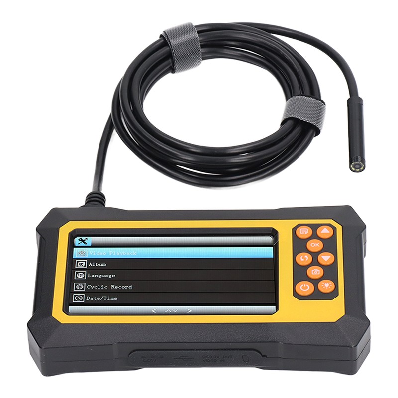 Endoscope 8mm Lens 4.3in LCD Screen Borescope Camera IP67 Waterproof