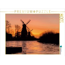 CALVENDO Puzzle Greetsieler Twin Mills 1000 Pieces Puzzle Landscape 1000 Pieces Laying Size 64 x 48 cm Photo Puzzle for Happy Hours