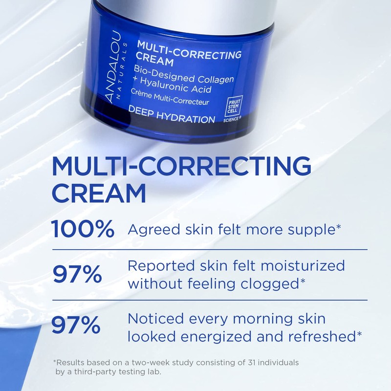 Andalou Naturals Deep Hydration Multi Correcting Cream, 1.7 Oz