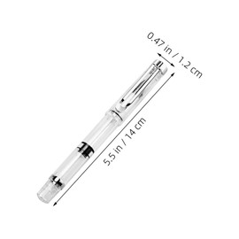 Operitacx Filler Brush, Fillable Pen Brush, Soft Desk Mat with Ink Brush, Brush Pens for Labelling, Refillable Paint Pen, Watercolour Brush Pens, Plastic, Transparent