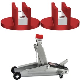 Chelhead Red 2 Packs Universal Floor Jack Pad Pinch Weld Adapter Magnetic Car Jacking Pad Aluminum Frame Rail Jack Pad Grooved Frame Rail Protector Compatible with Most Vehicles