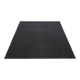 Guardian EcoGuard Indoor Wiper Floor Mat, Recycled Plastic and Rubber, 3' x 5', Charcoal
