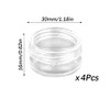 Empty Sample Pots, 4 Pcs Empty Plastic Cosmetic Jars, Clear