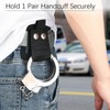 Handcuff Holster, Handcuff Carrier Belt Holder Case Fits Chain/Hinged/Folding Cuffs