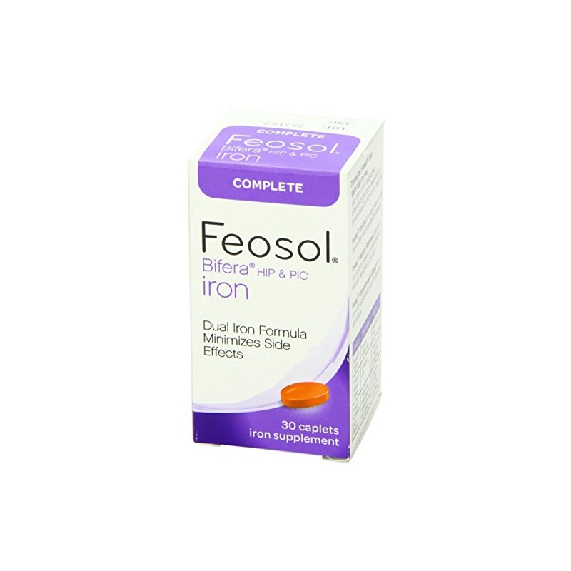 Feosol Bifera Iron Caplets Complete 30 ea (Pack of 6)
