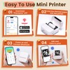 Mini Printer, Inkless Sticker Printer for School Office, Print Pods