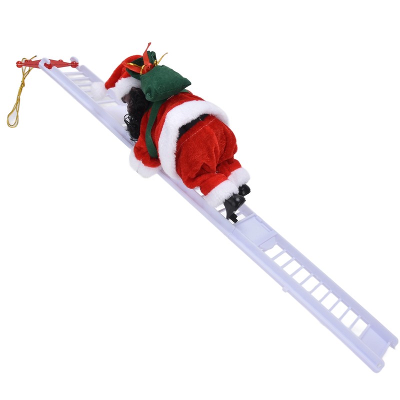 Electric Santa Claus Toy Black Race Climbing Christmas Tree Decorations
