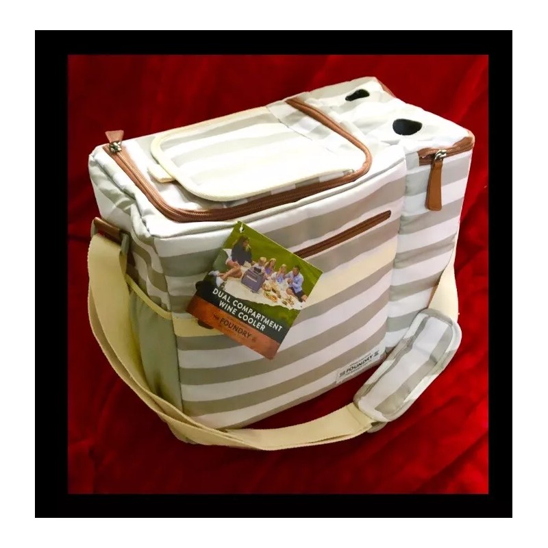 The Foundry/fit + Fresh Foundry Insulated Picnic Wine Cooler Caddy