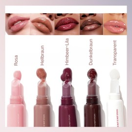 Lip Butter Balm 5 Stück - Pflegende Lippenmaske und Lippenbalsam - Lippenpflege für Sehr Trockene Lippen - Lip Tint Mädchen Geschenke - Lip Oil Set für Sofortige Feuchtigkeit, Glanz und Hydratation