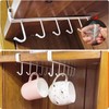 Juyibaao 2 Pcs Cup Hooks Under Shelf White and Kitchen
