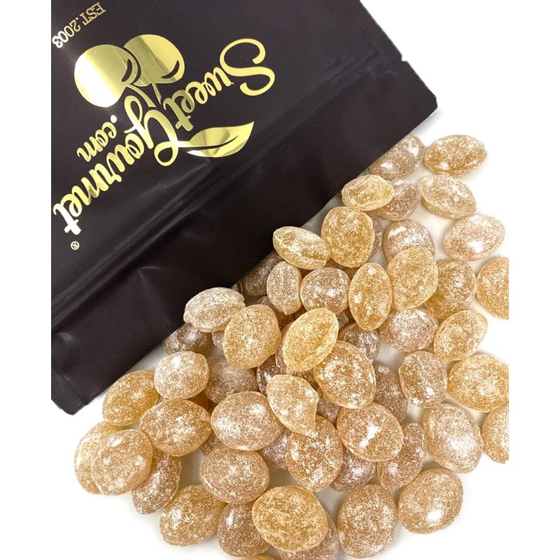 SweetGourmet Natural Sanded Ginger Drops, Old-Fashioned Hard Candy, Bold Spicy