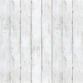 practicalWs Wood Shiplap Peel and Stick Wallpaper, White Gray Wood Contact Paper for Cabinets and Drawers, Self Adhesive Faux Nature Wall Paper 17.7''×118.1'' for Wall Covering Furniture Home Decor