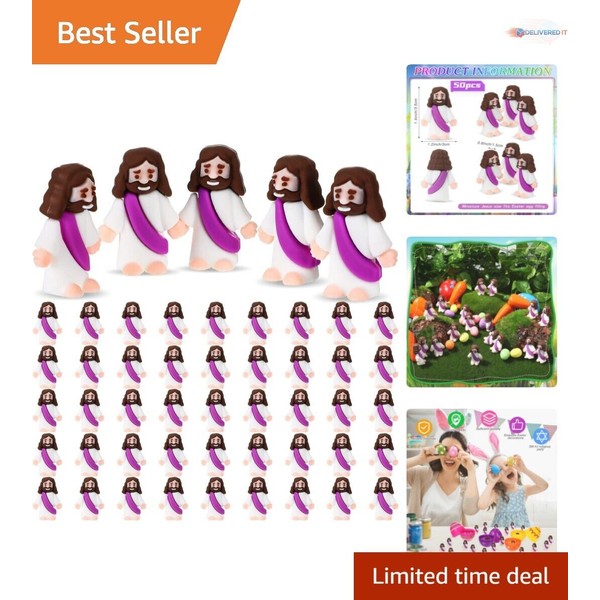 Exquisite 50 Pcs Pocket-Sized Jesus Figures for Easter Party &