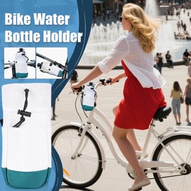 Bike Water Bottle Holder,Bike Water Bottle Cage Insulated Bag - Waterproof Drink Cup Cage Handlebar Mount Storage Bag for Mountain Road Cycling Motorcycle Scooter