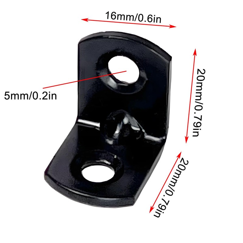 40PCS L Bracket Corner Brace Shelf Brackets 90 Degree Right