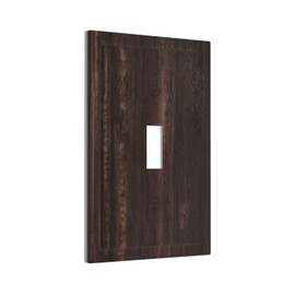 Yamxbfa Rustic Vintage Dark Brown Wood Grain Single Toggle Light Switch Covers Plate Decorative 1 Gang Wall Plate Covers Electrical Device Switchplate Dimmer Faceplate for Farmhouse Bathroom Decor